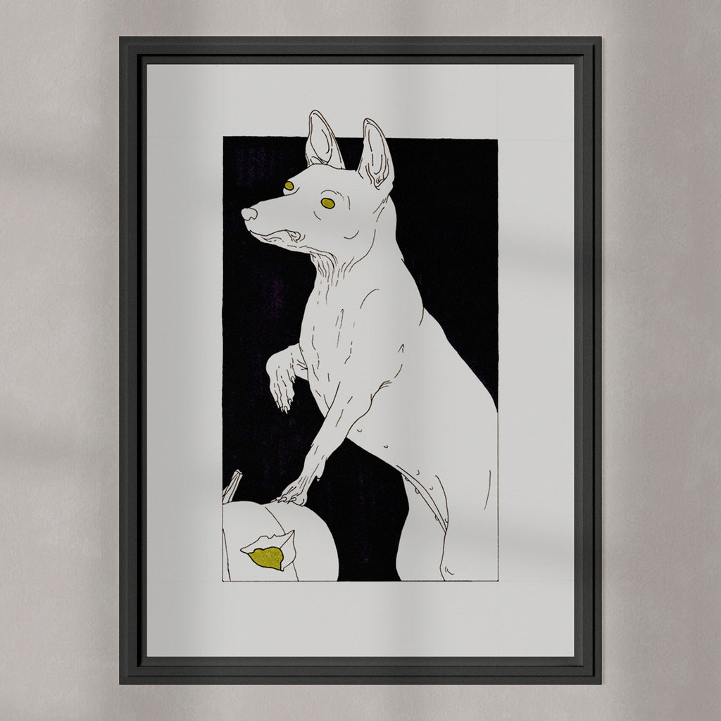 Xoloitzcuintle, Ink & Marker on Paper